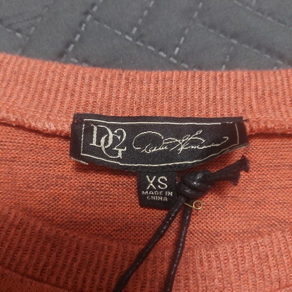 DG2 Diane Gilman Womens‎ XS Stretch Pullover Sweater Asymmetric Ribbed Hems NEW - Picture 6 of 10